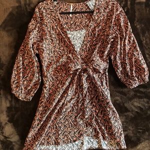 Free People Flower Print Blouse